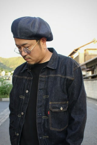 ACID HOUSE denim beret (big)