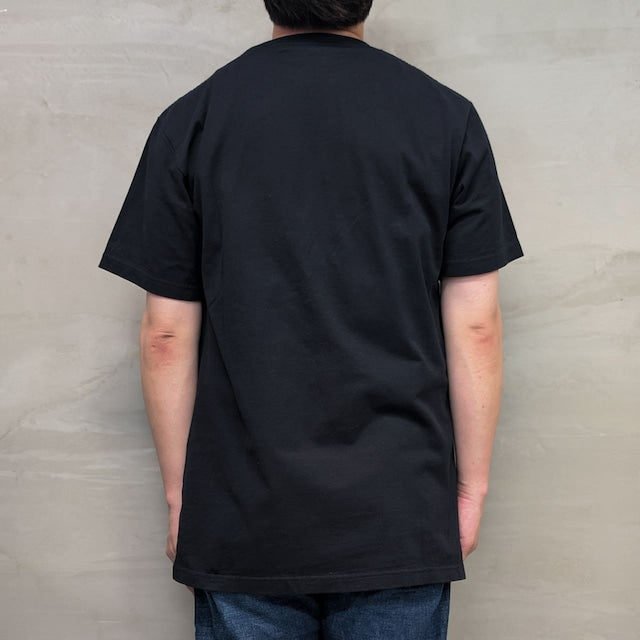 Blue Sakura STEP T-SHIRT / BLACK (pocket tee)