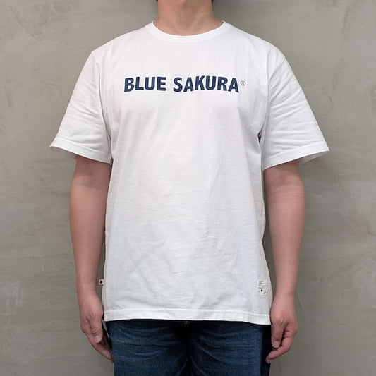 Blue Sakura/ T-SHIRT ［BLUE SAKURA LOGO］ / WHITE×NAVY