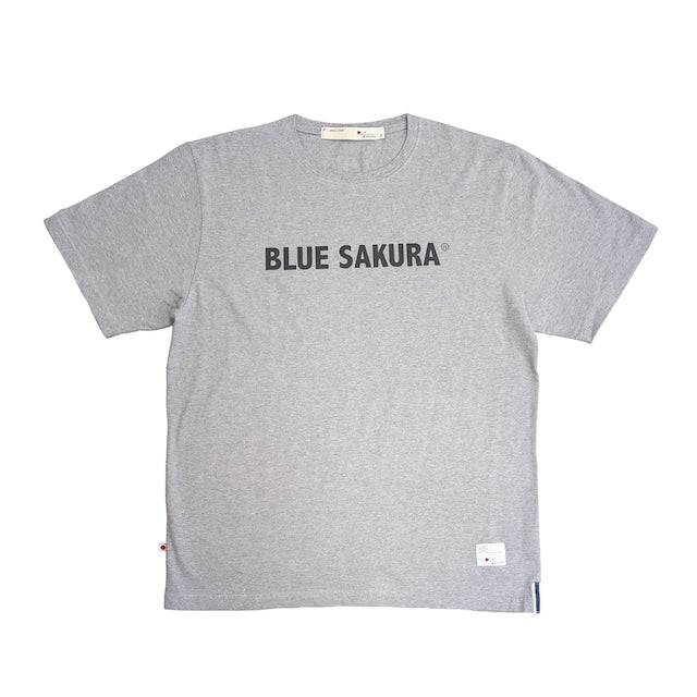 Blue Sakura/ T-SHIRT ［BLUE SAKURA LOGO］ / GRAY×BLACK