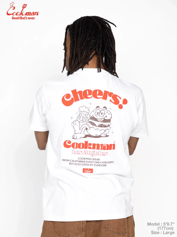 Cookman Tees - Cheers Burger : White