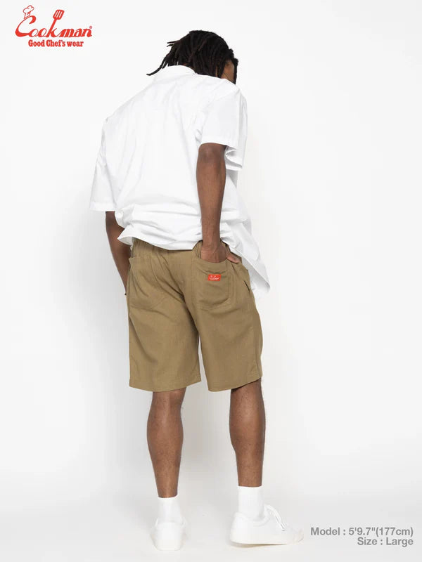 Cookman Chef Short Pants - Linen : Olive