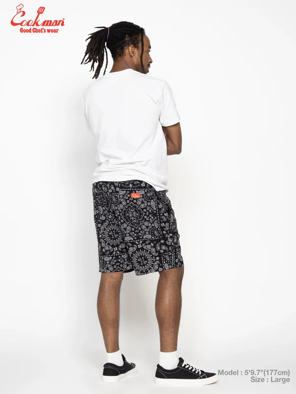 Cookman Chef Short Pants Light - Paisley : Black