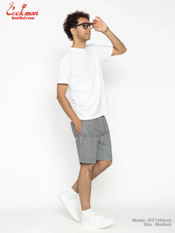 Cookman Chef Short Pants Front Pocket - Hickory : Black