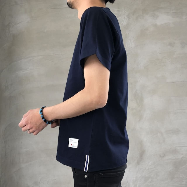 Blue Sakura CUTOFF T-SHIRT / NAVY