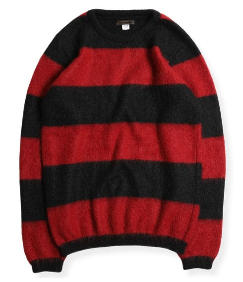West Ride/ border mohair sweather (red/black)