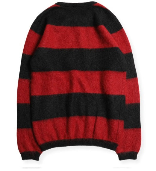 West Ride/ border mohair sweather (red/black)