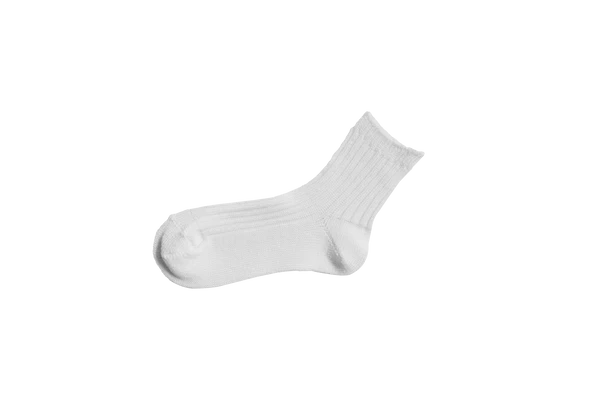 NISHIGUCHI KUTSUSHITA  Linen Ribbed Socks / Off White