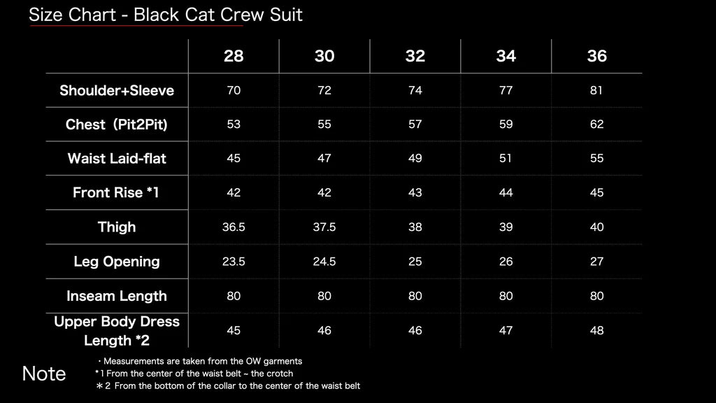 TCB jeans/ Black Cat Crew Suit