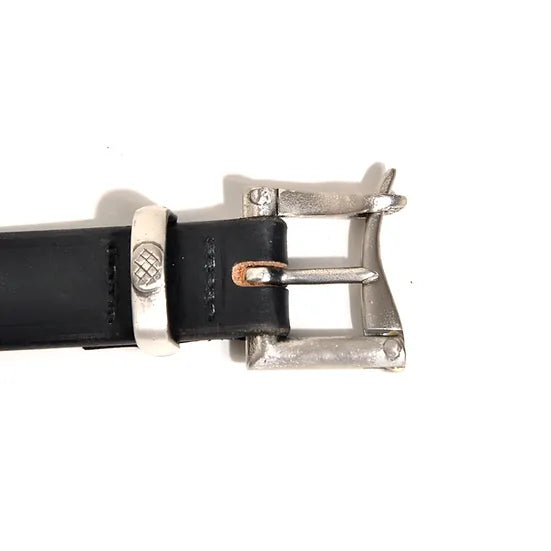 ART BROWN UK Saddle Leather Belt/ Black